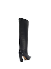 Dune London Black Sliding Chisel Toe Angle Knee High Boots - Image 3 of 6
