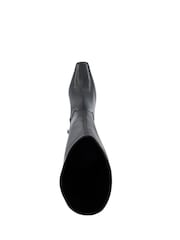 Dune London Black Sliding Chisel Toe Angle Knee High Boots - Image 5 of 6