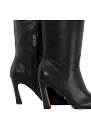 Dune London Black Sliding Chisel Toe Angle Knee High Boots - Image 6 of 6