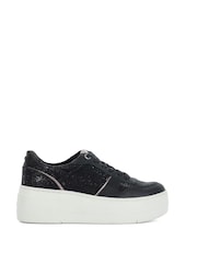 črna - Dune London Evangelyn Flatform Lace-Up Trainers - Slika 2 iz 6