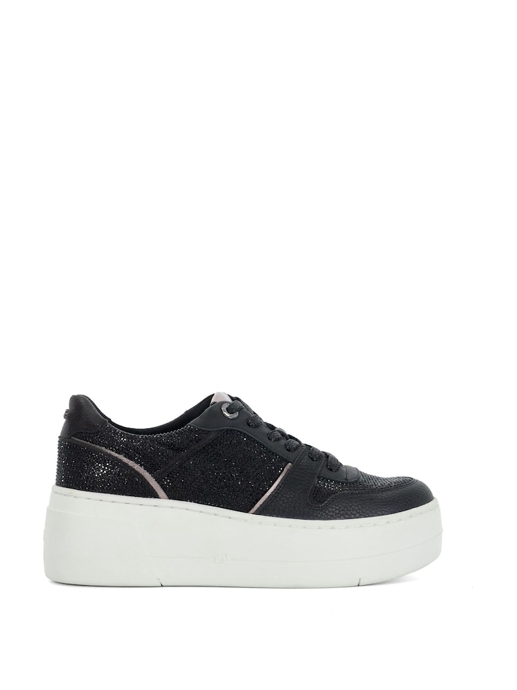 črna - Dune London Evangelyn Flatform Lace-Up Trainers - Slika 2 iz 6