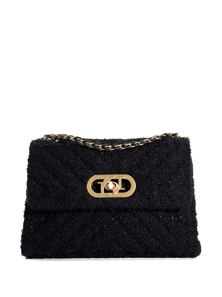 Dune London Crystal Black Small Regent Quilted Shoulder Bag - Image 2 of 5