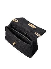 Dune London Crystal Black Small Regent Quilted Shoulder Bag - Image 4 of 5