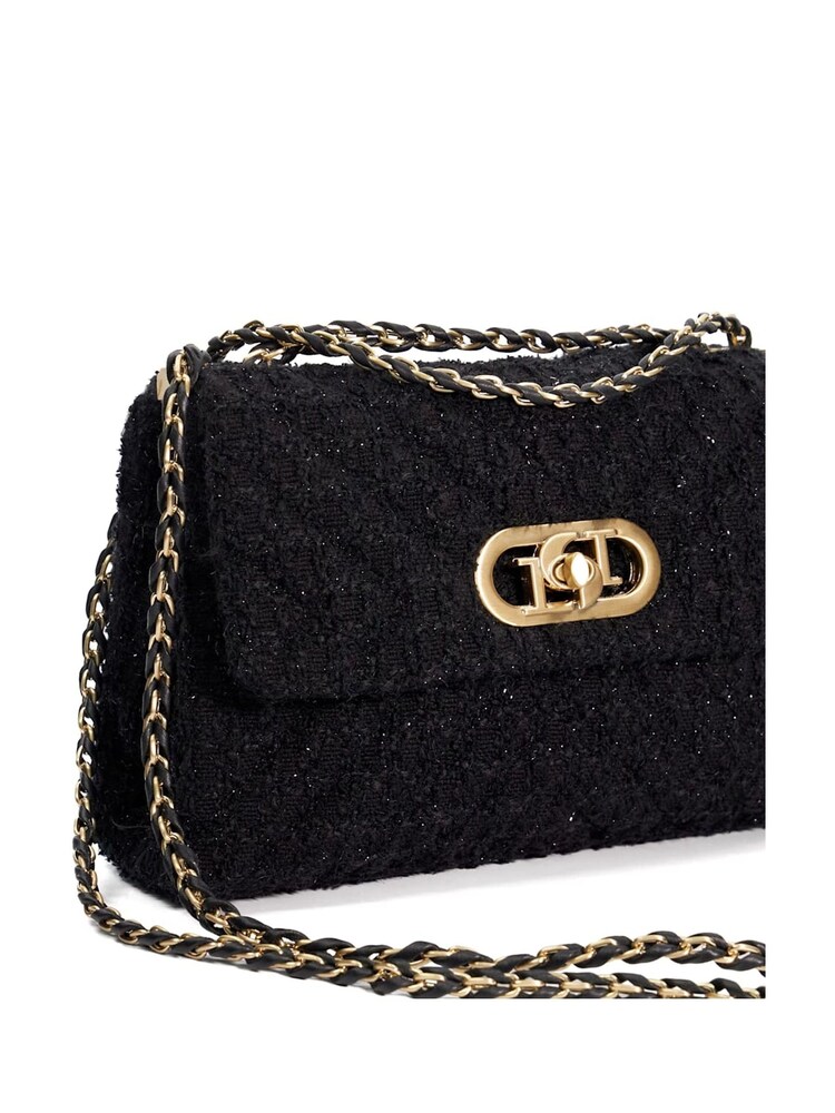 Dune London Crystal Black Small Regent Quilted Shoulder Bag - Image 5 of 5