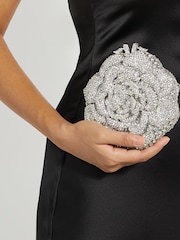 Dune London Silver Bling Hard Embellished Flow Bag - Image 1 of 5