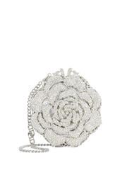 Dune London Silver Bling Hard Embellished Flow Bag - Image 2 of 5
