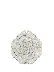 Dune London Silver Bling Hard Embellished Flow Bag - Image 4 of 5