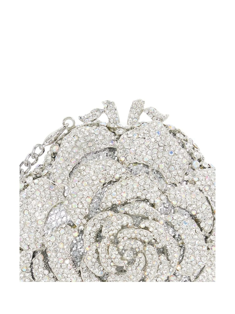 Dune London Silver Bling Hard Embellished Flow Bag - Image 5 of 5