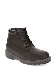 Pavers Black Lace Up Leather Boots - Image 2 of 5