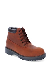 Pavers Brown Lace Up Leather Boots - Image 2 of 5