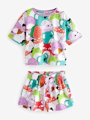 Розового/зеленого цвета - Короткая пижама Squishmallows 100% из хлопка 2 в упаковке (5-14лет) - Image 6 of 9