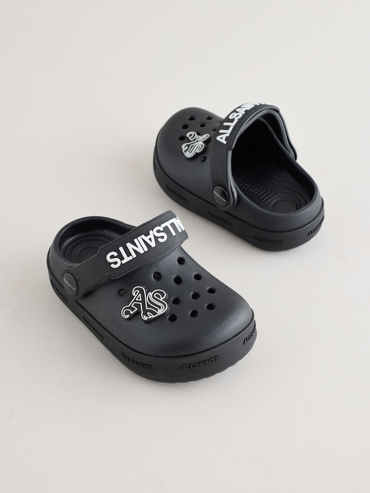 smALLSAINTS Black Clog Sandals - Image 1 of 7