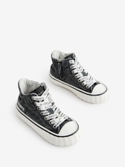 Grau - smALLSAINTS Print High Top Trainers - Image 2 of 5