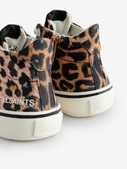 Коричневый, леопардовый принт - smALLSAINTS Print High Top Trainers - Image 7 of 7