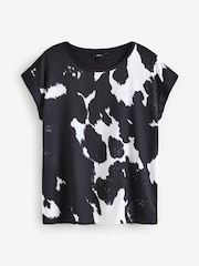 Cow Print Short Sleeve Print Top - Image 5 of 7
