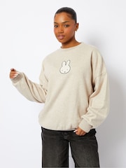 Skinnydip Miffy x Skinnydip Oatmeal Brown Sweatshirt - Image 2 of 4