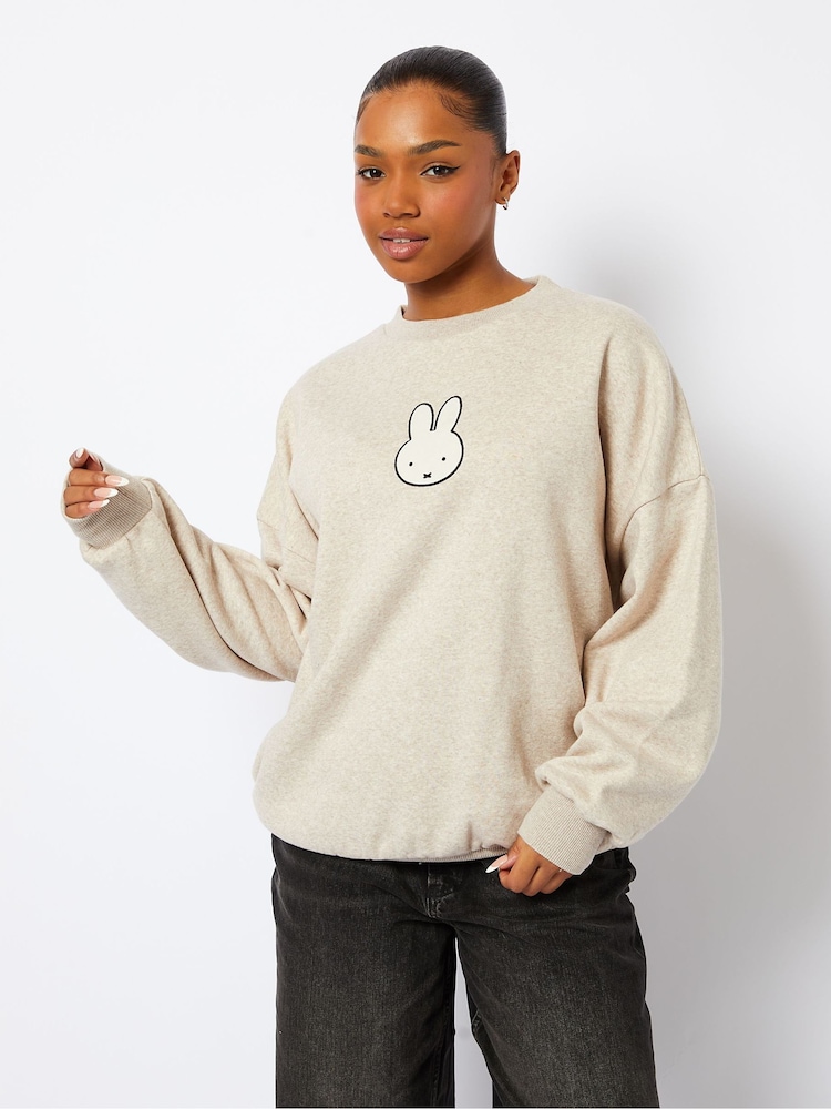 Skinnydip Miffy x Skinnydip Oatmeal Brown Sweatshirt - Image 2 of 4