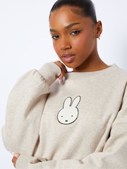 Skinnydip Miffy x Skinnydip Oatmeal Brown Sweatshirt - Image 3 of 4