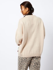 Skinnydip Applique Crochet Cherry Knitted Nude Jumper - Image 2 of 4
