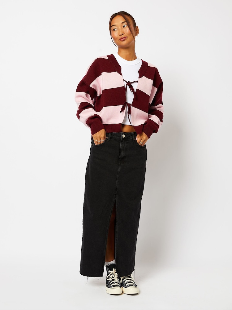 Skinnydip Pink Bow Knitted Cardigan - Image 1 of 5
