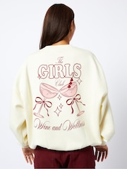 Skinnydip The Girls Club White Sweatshirt - Image 3 of 5