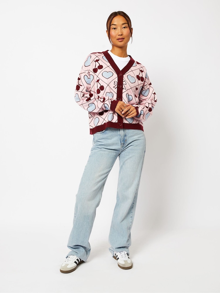 Quilted Cherry & Bow Cardigan - Image 1 of 5