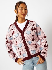 Quilted Cherry & Bow Cardigan - Image 3 of 5