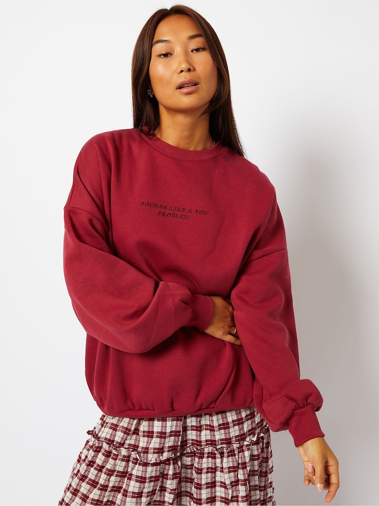 Skinnydip Pink Sounds Like A You Problem Sweatshirt - Image 2 of 4