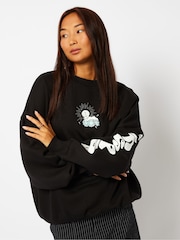 Skinnydip Casper Black Sweatshirt - Image 3 of 5
