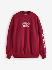 Skinnydip Red Disney Cruella Varsity Sweatshirt - Image 6 of 6
