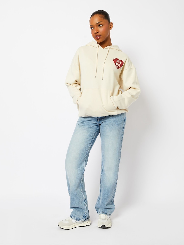 Skinnydip Girls Don't Cry White Hoodie - Image 1 of 4