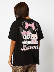 Skinnydip x Kuromi Teddy Black T-Shirt - Image 1 of 4