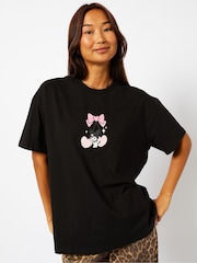 Skinnydip x Kuromi Teddy Black T-Shirt - Image 3 of 4