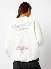 Skinnydip Disney Living In A Daydream White Sweatshirt - Image 3 of 4