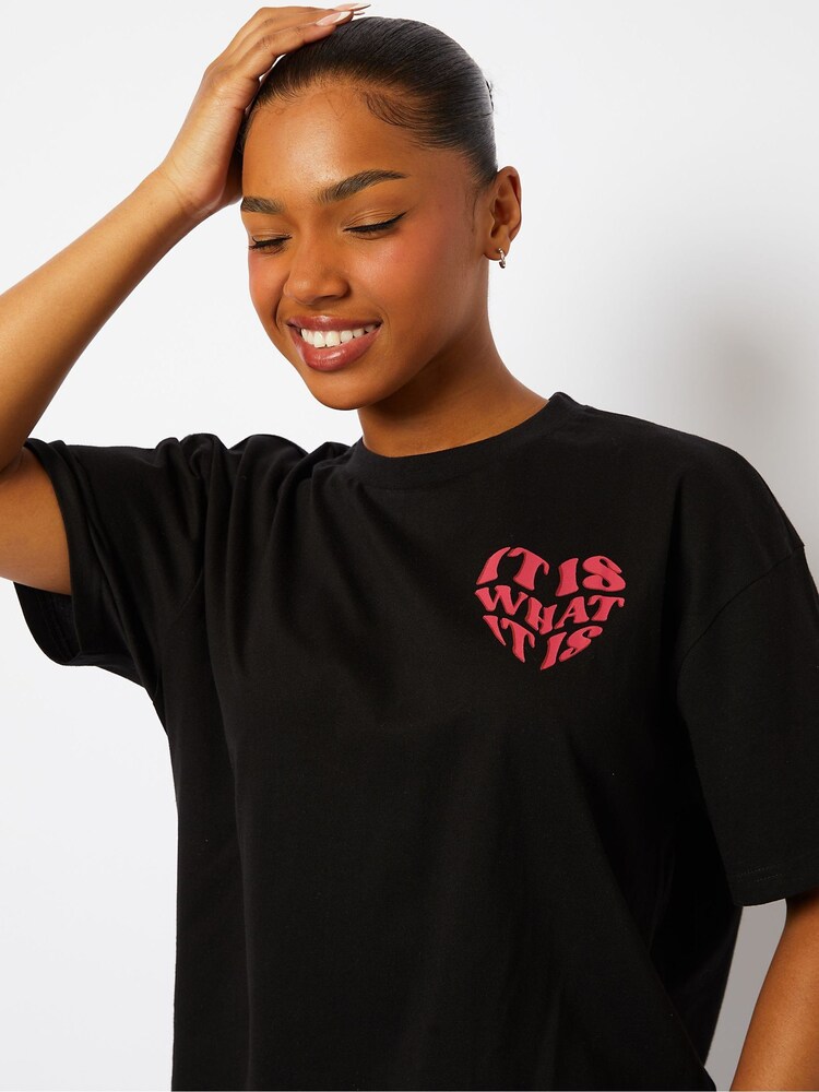 Skinnydip It Is What It Is Black T-Shirt - Image 4 of 4