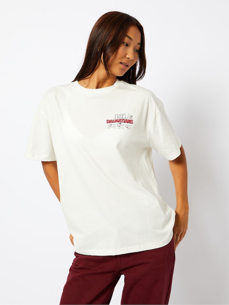 Skinnydip Disney 101 Dalmatians Poster White T-Shirt - Image 2 of 4