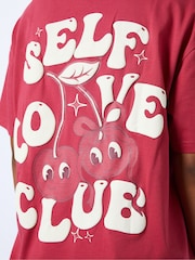 Skinnydip Pink Self Love Club T-Shirt - Image 5 of 5