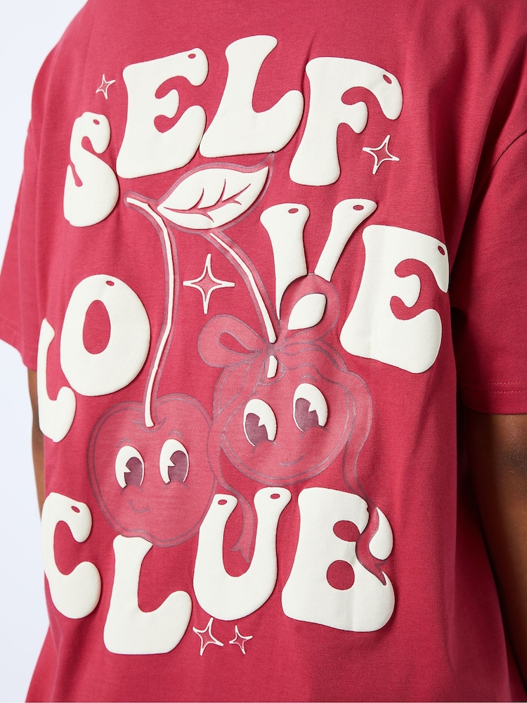 Skinnydip Pink Self Love Club T-Shirt - Image 5 of 5