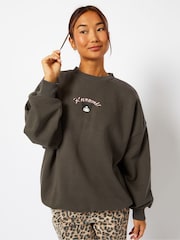 Skinnydip Grey Hello Kitty Kuromi Cherry Sweatshirt - Image 2 of 4