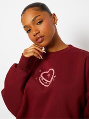 Skinnydip Red Feed Me Cake Sweatshirt - Image 4 of 4