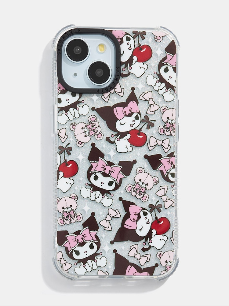 Skinnydip Pink iPhone 16 Plus Case Bow Stripe - Image 1 of 5