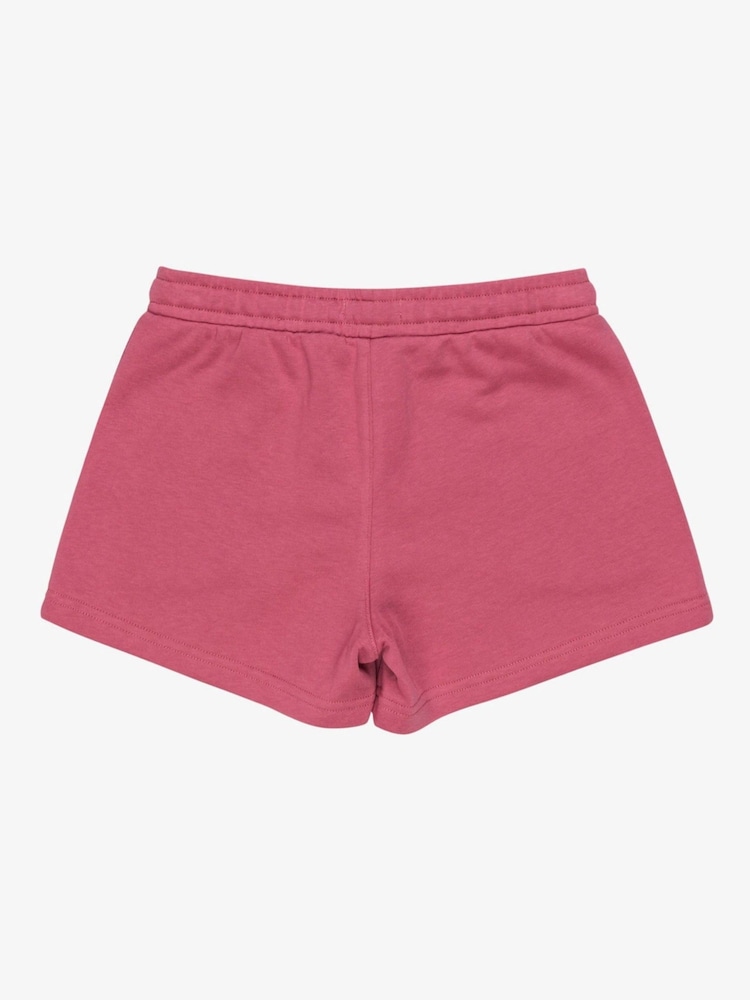 Roxy Pink Surf Feeling Terry Logo Shorts - Image 2 of 3 Roxy Pink Surf Feeling Terry Logo Shorts - Image 2 of 3
