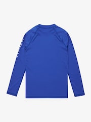 Roxy Blue Girls Wholehearted Long Sleeve Logo Rash Vest - Image 2 of 2