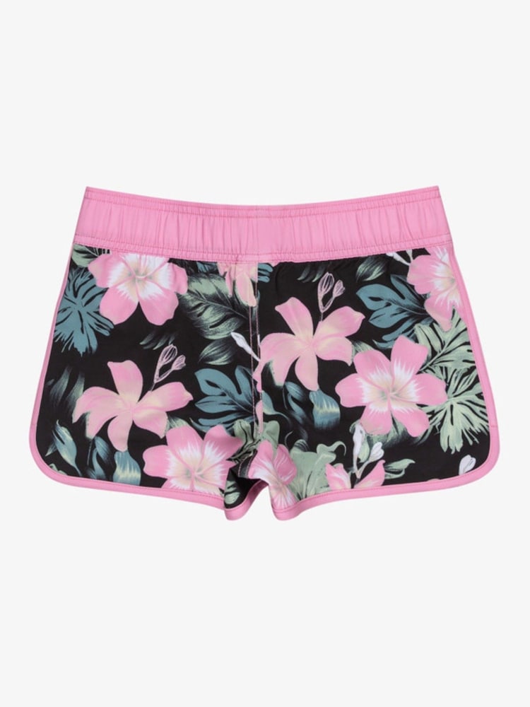 Rosa - Roxy Girls Tropical Print Good Waves Only Board Shorts - Imagen 2 de 3