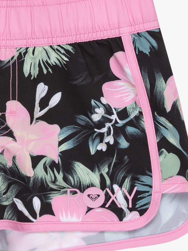 Rosa - Roxy Girls Tropical Print Good Waves Only Board Shorts - Imagen 3 de 3