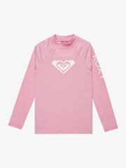 Morado lila - Roxy Girls Wholehearted Long Sleeve Logo Rash Vest - Imagen 1 de 2