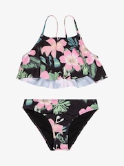 Roxy Black Shadow Floral Print Flutter Bikini Set - Image 1 of 3