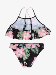 Roxy Black Shadow Floral Print Flutter Bikini Set - Image 2 of 3