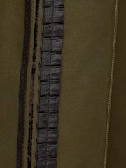 Jigsaw Green Cotton Trim Detail Trousers - Image 7 of 7