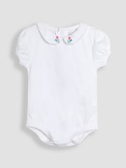 Pato rosa - JoJo Maman Bébé Embroidered Dungarees & Body Set 2 Piece - Imagen 4 de 5